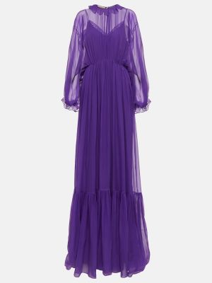 Sukienka z jedwabiu Gucci, fioletowy