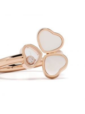 Z růžového zlata prsten s perlami Chopard