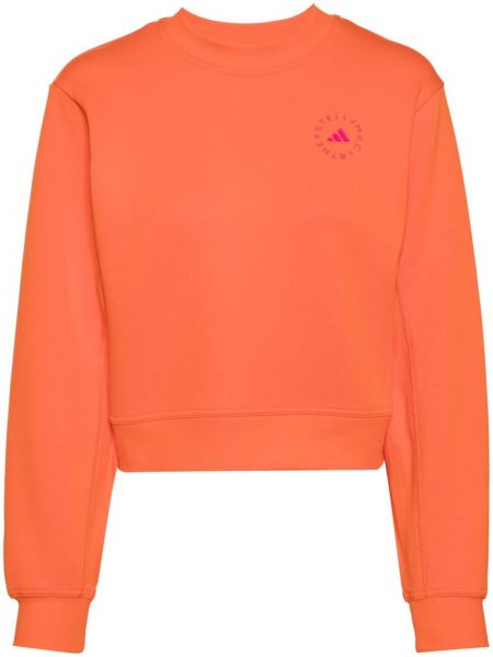 Φούτερ με κουκούλα με σχέδιο Adidas By Stella Mccartney πορτοκαλί