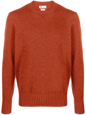 Volneni pulover z okroglim izrezom Doppiaa oranžna