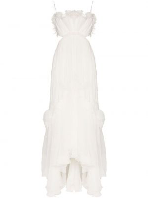 Плисирана вечерна рокля Maria Lucia Hohan бяло