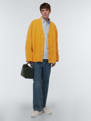 Cardigan di lana oversize Loewe giallo