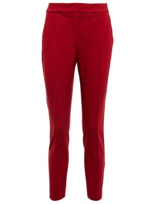 Pantalones rectos de tela jersey Max Mara rojo