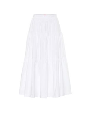 Falda midi Staud blanco