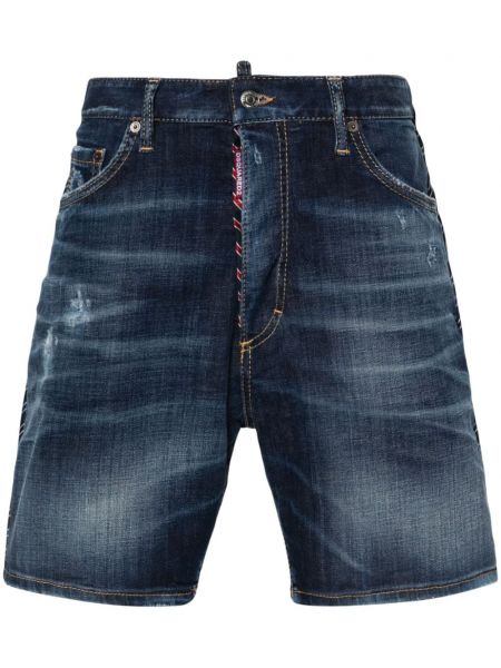 Rippet denimshorts Dsquared2 blå