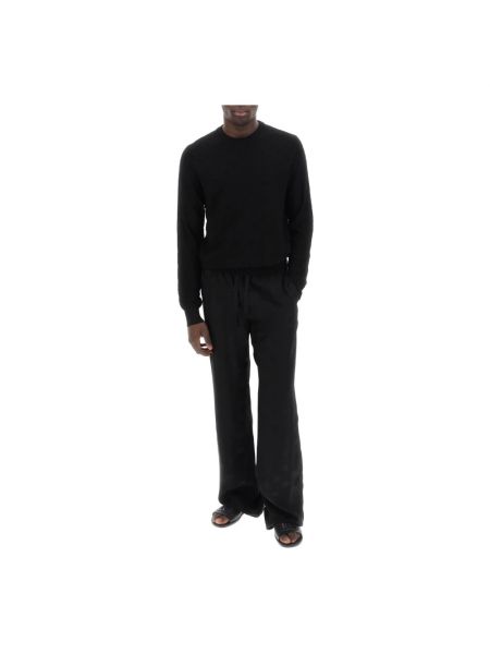 Spodnie żakardowe Dolce And Gabbana czarne