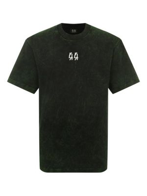 Хлопковая футболка 44 Label Group зеленая
