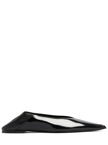 Leder halbschuhe Saint Laurent schwarz