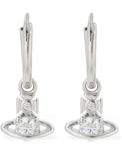 Cercei de cristal de cristal Vivienne Westwood argintiu
