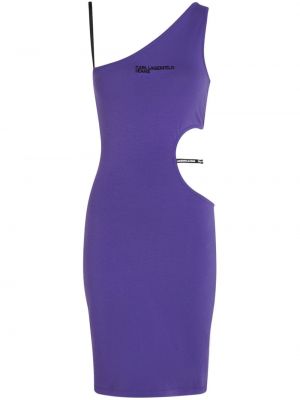 Džinsinė suknelė Karl Lagerfeld Jeans violetinė