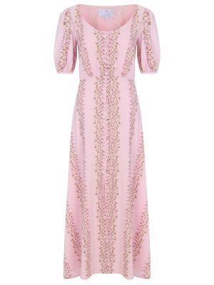 Розовое шелковое платье Luisa Beccaria