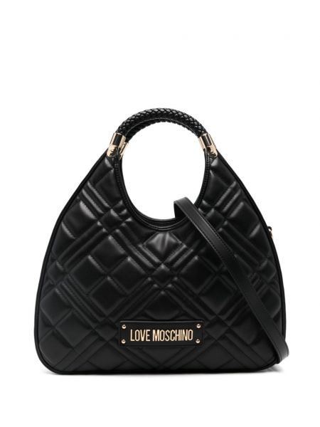 Quiltet taske Love Moschino sort