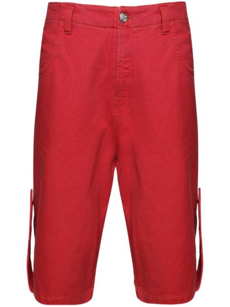 Teksariidest lühikesed püksid Bluemarble punane