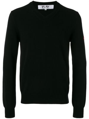 Herzmuster sweatshirt mit stickerei Comme Des Garçons Play schwarz