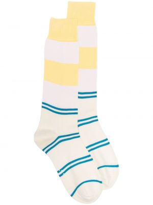 Pruhované ponožky Marni biela