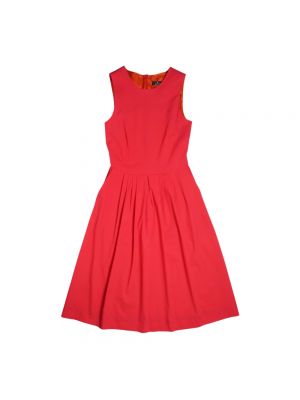 Sukienka midi plisowana Ps By Paul Smith czerwona