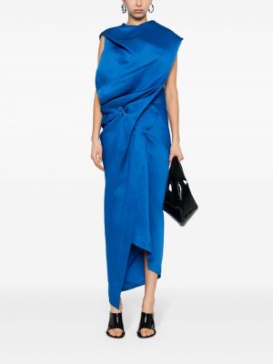 Kleid mit drapierungen Issey Miyake blau