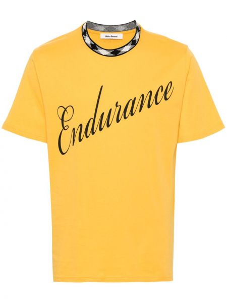 T-shirt en coton Wales Bonner jaune