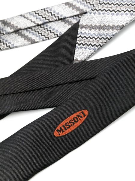 Jedwabny krawat żakardowy Missoni