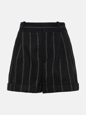 Shorts en laine à rayures The Mannei noir