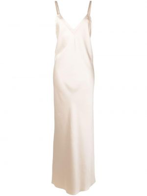 Сатенена вечерна рокля Blanca Vita бяло