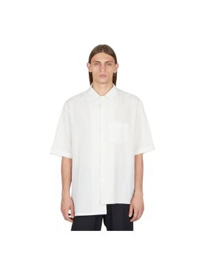 Koszula bawełniana w paski Lanvin biała