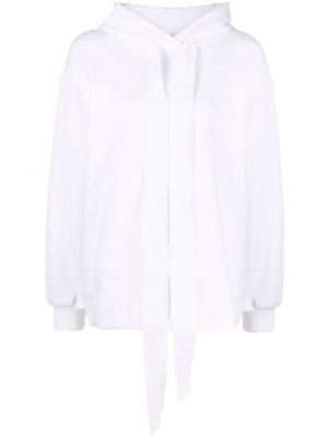 Oversized βαμβακερός φούτερ με κουκούλα με σχέδιο Patou λευκό