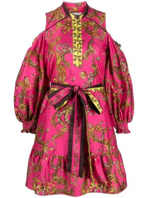 Mustriline lilleline kleit Marchesa Rosa roosa