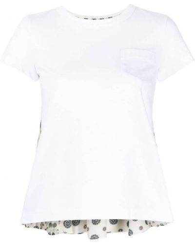Camiseta con estampado Sacai blanco