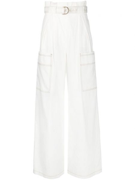 „cargo“ stiliaus kelnės Max Mara balta