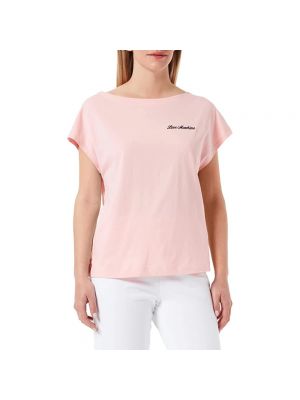 Koszulka bawełniana w serca Love Moschino różowa
