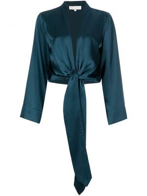 Bluzka z długim rękawem Michelle Mason niebieska