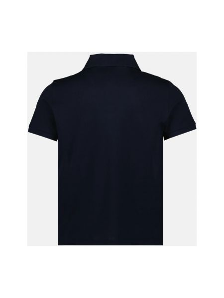 Camisa de cuero manga corta Saint Laurent azul