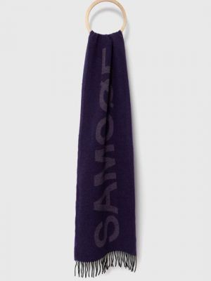 Шерстяной шарф Samsoe  Samsoe фиолетовый