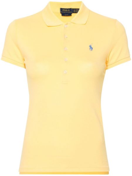 Işlemeli polo yaka tişört Polo Ralph Lauren sarı