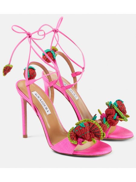 Sandály Aquazzura růžové