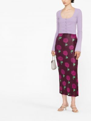 Jeansrock mit print Versace Jeans Couture lila