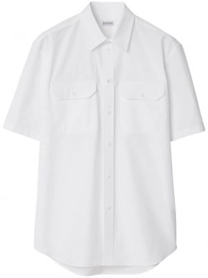 Βαμβακερό πουκάμισο Burberry λευκό