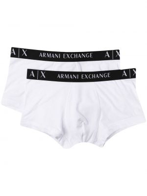 Čarape s printom Armani Exchange bijela