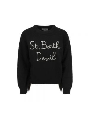Sweter z okrągłym dekoltem Mc2 Saint Barth czarny