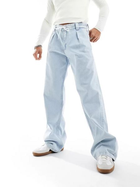 Плиссированные джинсы свободного кроя Calvin Klein