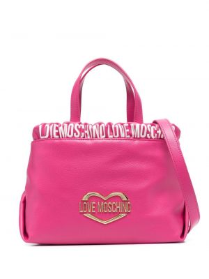 Väska i konstläder Love Moschino rosa