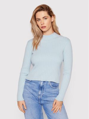 Пуловер slim Calvin Klein Jeans синьо