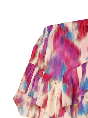 Bavlněné mini sukně Marant Etoile béžové
