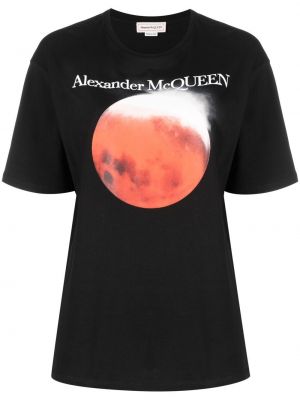 Тениска с принт Alexander Mcqueen черно