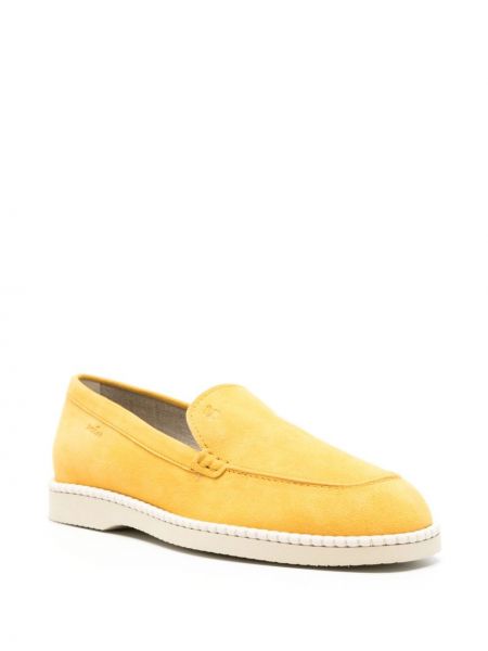 Loafers zamszowe Hogan żółte