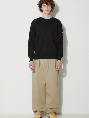 Plisované jednobarevné bavlněné kalhoty Universal Works béžové