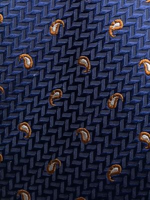 Corbata de cachemir con estampado de cachemira Brioni azul