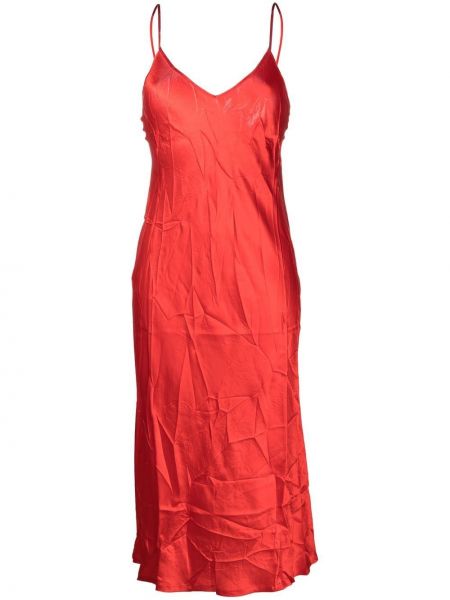 Копринена рокля Balenciaga червено
