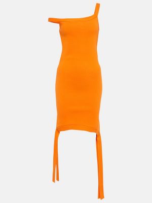 Asimetrična obleka Jw Anderson oranžna
